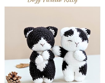 Crochet Tuxedo  Cat Pattern - Keychain crochet