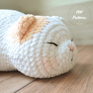 Häkelanleitung für eine Katze: Marshmallow Kittie | Amigurumi-Katzenmuster | Sofort-Download-Muster | Englisches PDF-Muster