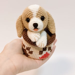 Patron de chien au crochet - Chiot Amigurumi - Patron de chien Amigurumi - Modèle à téléchargement immédiat au format PDF