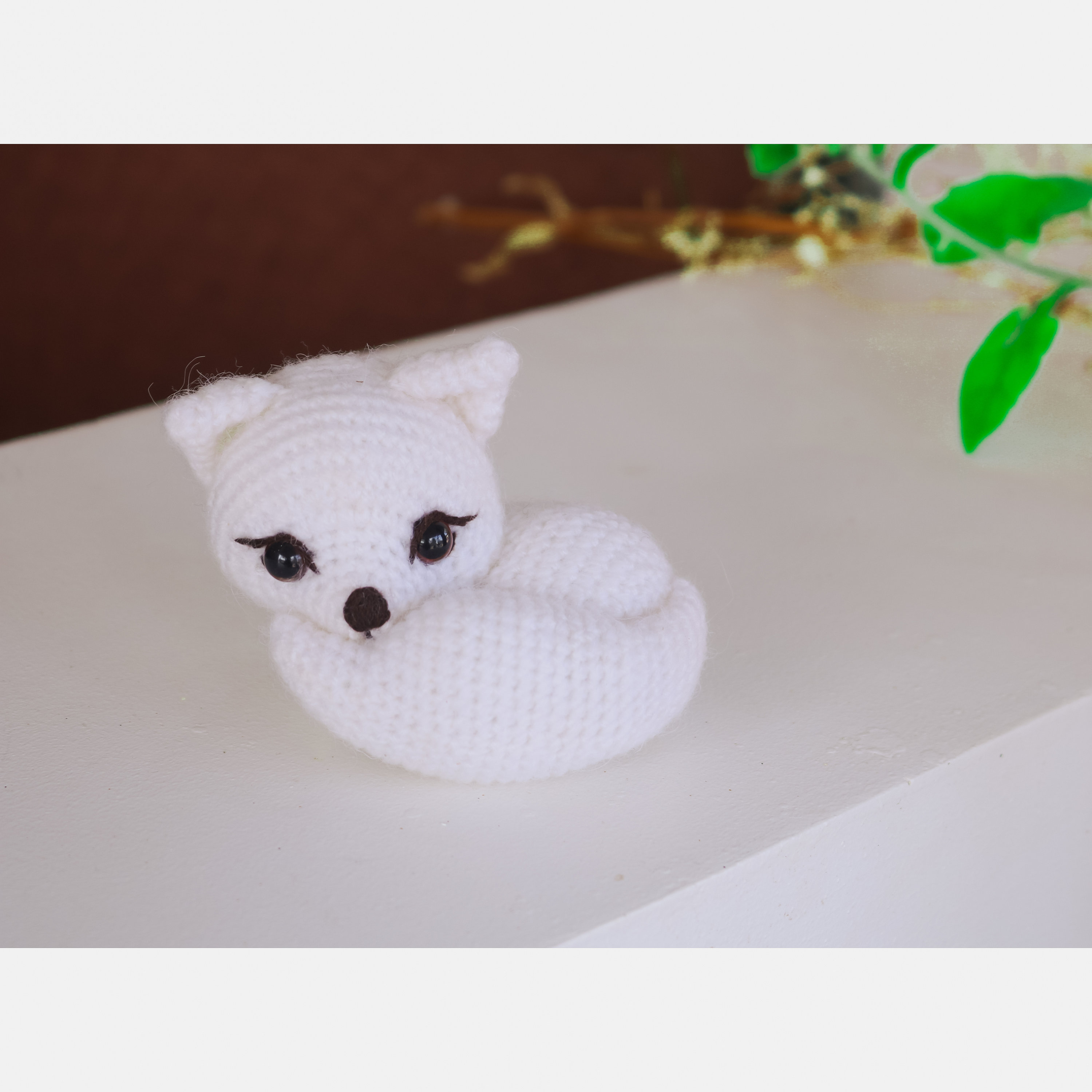 ☆送料無料☆あみぐるみ白いキツネ かぎ針編みのキツネの編みぐるみパターン（PDFパターン） - Etsy 日本