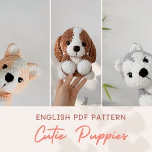 Crochet dog PATTERN bundle 3 in 1 | husky beagle corgi | English PDF pattern