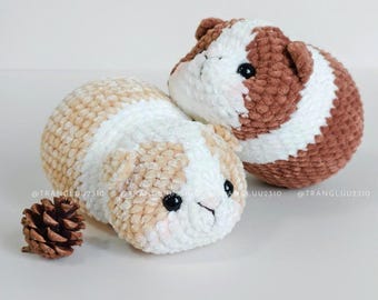 Loafy Guinea Pig 2-in-1, Beginner Crochet Pattern, Low Sew Amigurumi PDF