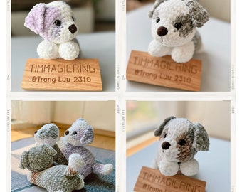 PATRÓN de perro a crochet 3 en 1: Cachorros australianos / Pastor australiano / Patrón PDF