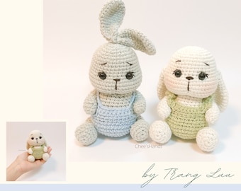 Häkelhäschen-Muster – Amigurumi-Hase – Kaninchen-Muster – englisches PDF-Muster