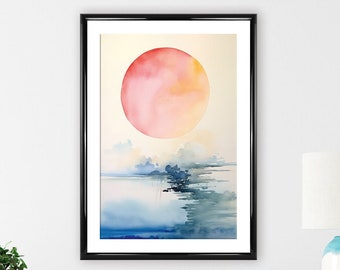 Minimalistische zenmuurkunst, gedrukte zenmuurkunst, zen beeldende kunst, zen muurkunst, zen gedrukte muurkunst, zen muurkunst canvas