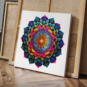 Mandala Canvas Painting, Original Art On Canvas, Spiritual Wall Art, Mandala Deco, Spiritual Mandala, Canvas Wall Art, Mandala Art Gift