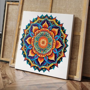 Mandala Canvas Painting, Original Art On Canvas, Spiritual Wall Art, Mandala Deco, Spiritual Mandala, Canvas Wall Art, Mandala Art Gift