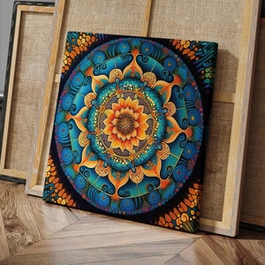 Mandala Canvas Painting, Original Art On Canvas, Spiritual Wall Art, Mandala Deco, Spiritual Mandala, Canvas Wall Art, Mandala Art Gift