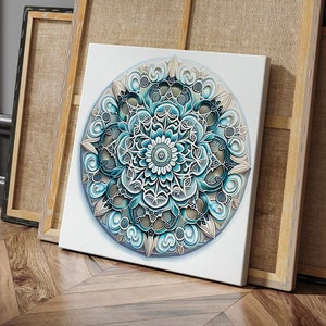 Mandala Canvas Painting, Original Art On Canvas, Spiritual Wall Art, Mandala Deco, Spiritual Mandala, Canvas Wall Art, Mandala Art Gift