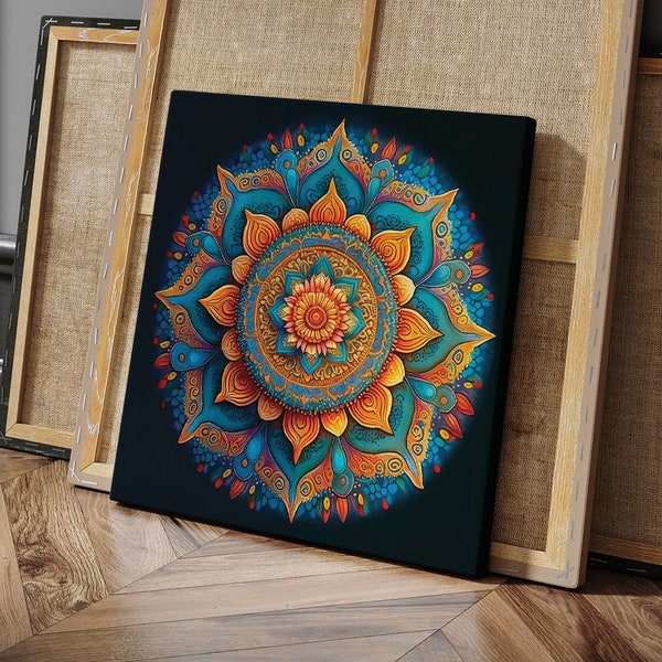 Mandala Leinwand Gemälde, Original Kunst Auf Leinwand, Spirituelle Wandkunst, Mandala Deco, Spirituelles Mandala, Leinwand Wandkunst, Mandala Kunst Geschenk