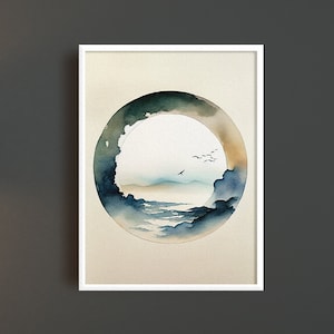 Zen Art Print, Zen Print Art, Zen Wall Art Print, Zen Wall Art, Zen Wall Art Canvas, Minimalist Zen Wall Art, Enso Circle