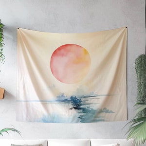 Japanese Tapestry, Original Art on Tapestry, Japandi Wall Hanging, Japan Tapestry, Japanese Indoor Wall Tapestry, Japanese Wall Decor