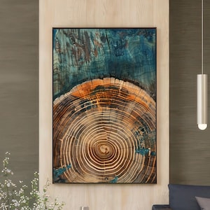 Nordic Tree Ring Art Prints, Modern Neutral Abstract, Tree Abstract, Abstract Art Prints, Rolled Art Poster, Scandinavian Wall Art
