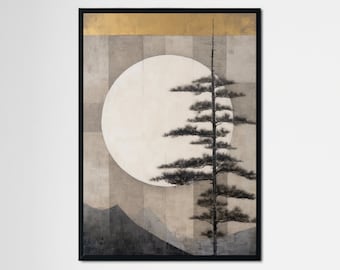 Japanese Framed Art, Framed Original Art, Japandi Wall Art, Japandi Art Print, Japandi Art, Japanese Wall Art