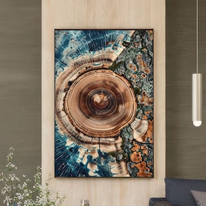 Nordic Tree Ring Art Prints, Modern Neutral Abstract, Tree Abstract, Abstract Art Prints, Rolled Art Poster, Scandinavian Wall Art