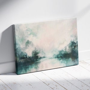 Calming Pastel Canvas Painting, Original Art On Canvas, Fine Art Prints, Soft Painting, Impressionist Wall Art, Colorful Wall Art