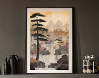Japandi Wall Art, Japanese Wall Art, Japandi Art Print, Zen Printable Wall Art, Japanese Art Print, Japandi Decor, Japandi Art, Zen Wall Art