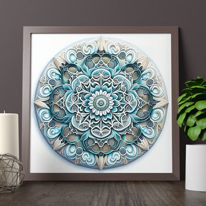 Spiritual Decor, Spiritual Mandala, Mandala Wall Art, Spiritual Wall Art, Mandala Deco, Mandala Wall Decor, Printed Mandala, Mandala Art