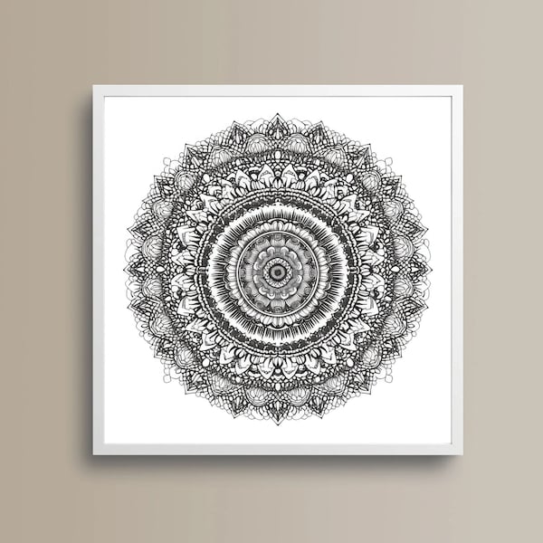 Mandala Wall Art, Mandala Wall Decor, Spiritual Wall Art, Mandala Art, Printable Mandala, Mandala Deco, Spiritual Décor, Spiritual Mandala