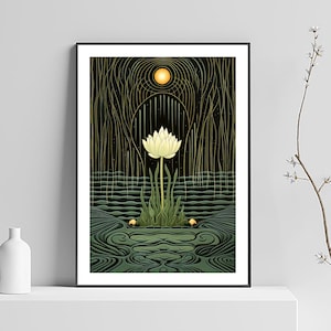 Arte de pared zen de yoga, impresión de arte japonés, arte original sobre papel mate, arte de pared zen espiritual, arte de pared japonés, arte de meditación