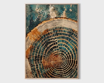 Nordic Tree Ring Abstract Art, Modern Abstract, Scandinavian Abstract Wall Art, Wood Rings Wall Art, Nordic Fine Arts, Gallery Abstract