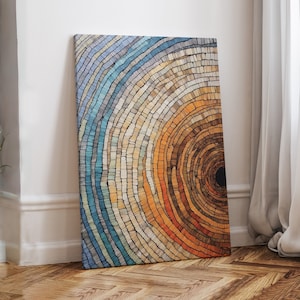 Tree Ring Canvas Painting, Original Art On Canvas, Tree Ring Art, Abstract Art, Abstract Wall Art, Abstract Art Prints, Fine Art Prints