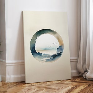 Zen Canvas Painting, Original Art On Canvas, Zen Wall Art, Minimalist Zen Wall Decor, Japanese Wall Art, Minimalist Wall Art
