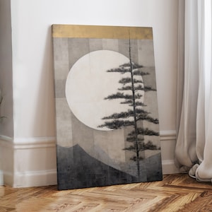 Japanese Canvas Painting, Original Art On Canvas, Japandi Wall Art, Japandi Art Print, Japandi Art, Japanese Wall Art