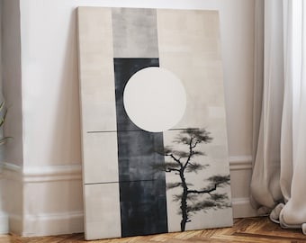 Japanese Canvas Painting, Original Art On Canvas, Japandi Wall Art, Japandi Art Print, Japandi Art, Japanese Wall Art