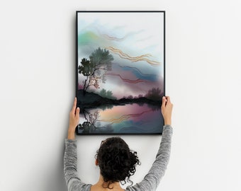 artwork/￼シゲマツ/NANTOKA/アート/Printed Work6 Set of 6 Zen Paintings, Zen Wall Art, Minimalist Zen Wall