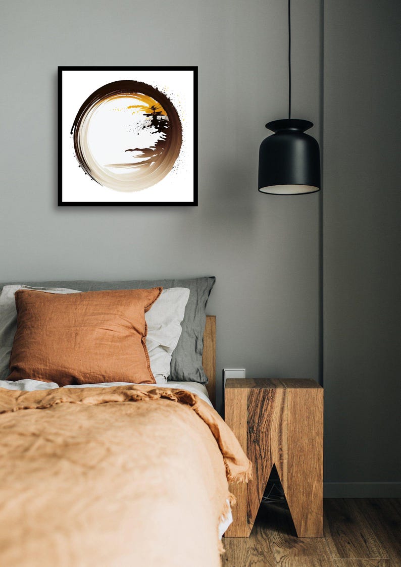 Zen Circle, Zen Wall Art, Minimalist Zen Wall Decor, Minimalist Wall ...