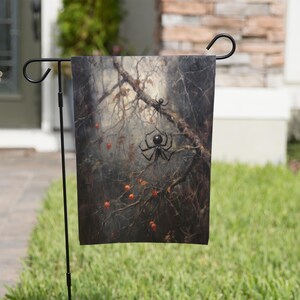 Halloween Garden Flag, Statement Flag for Front Lawn, Garden Decor, Halloween Garden Banner, Spooky Garden Decor, Halloween Party Decoration