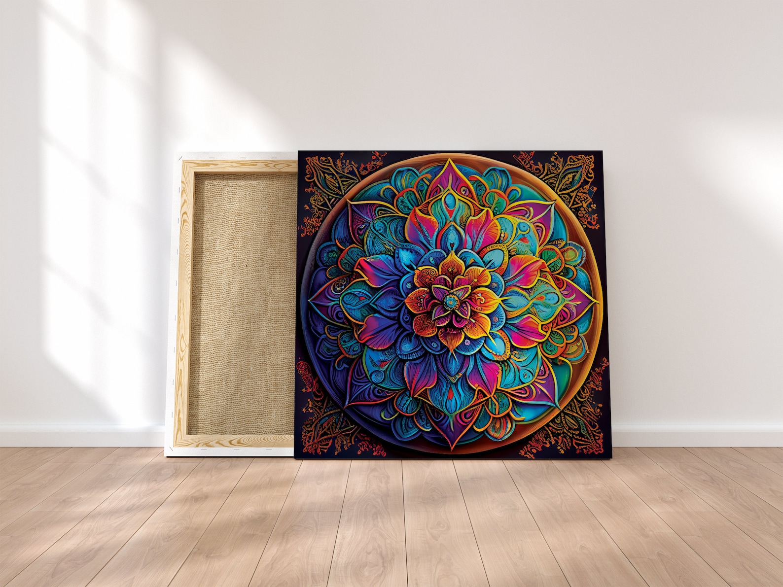 Mandala Canvas Painting, Original Art on Canvas, Spiritual Wall Art, Mandala Deco, Spiritual
