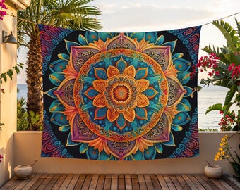 Housewarming Gift, Bohemian Tapestry for Her, Spiritual Friend Gift, Dorm Decor Gift Idea, Meditation Art, Unique Boho Wall Hanging