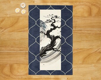 Tapis de yoga en microsuède de qualité supérieure, tapis d'exercice antidérapant durable, équipement de fitness de haute qualité, tapis de méditation Pilates art japonais, bien-être