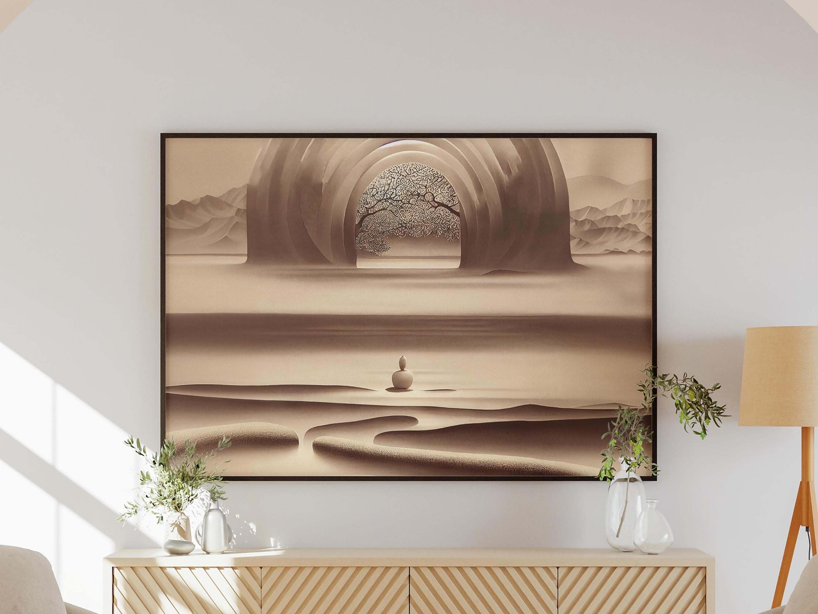 Calming Serene Minimalist Art, Peaceful Zen Decor, Tranquil