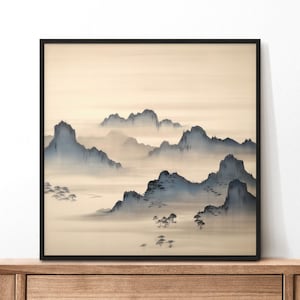 Japanese Zen Framed Art, Framed Original Art, Spiritual Wall Art, Zen Deco, Spiritual Zen, Japan Minimalist Framed Wall Art, Zen Art Gift