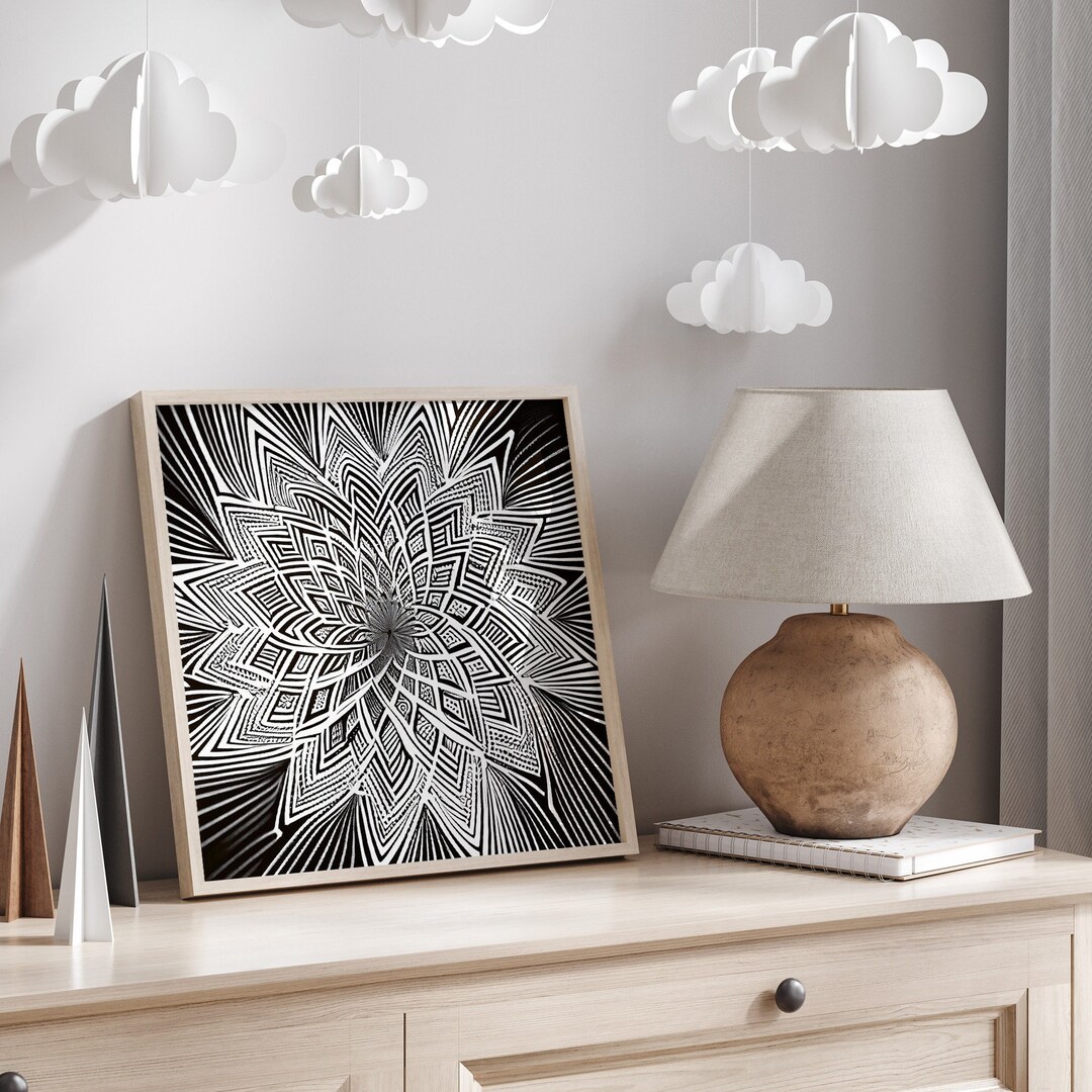 Mandala Framed Art, Framed Original Art, Spiritual Wall Art, Mandala