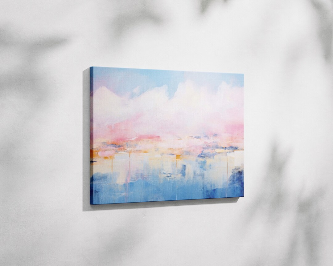 Soft Inting Calming Pastel Canvas Painting, Original Art on Canvas, Fine Art Prints ...
