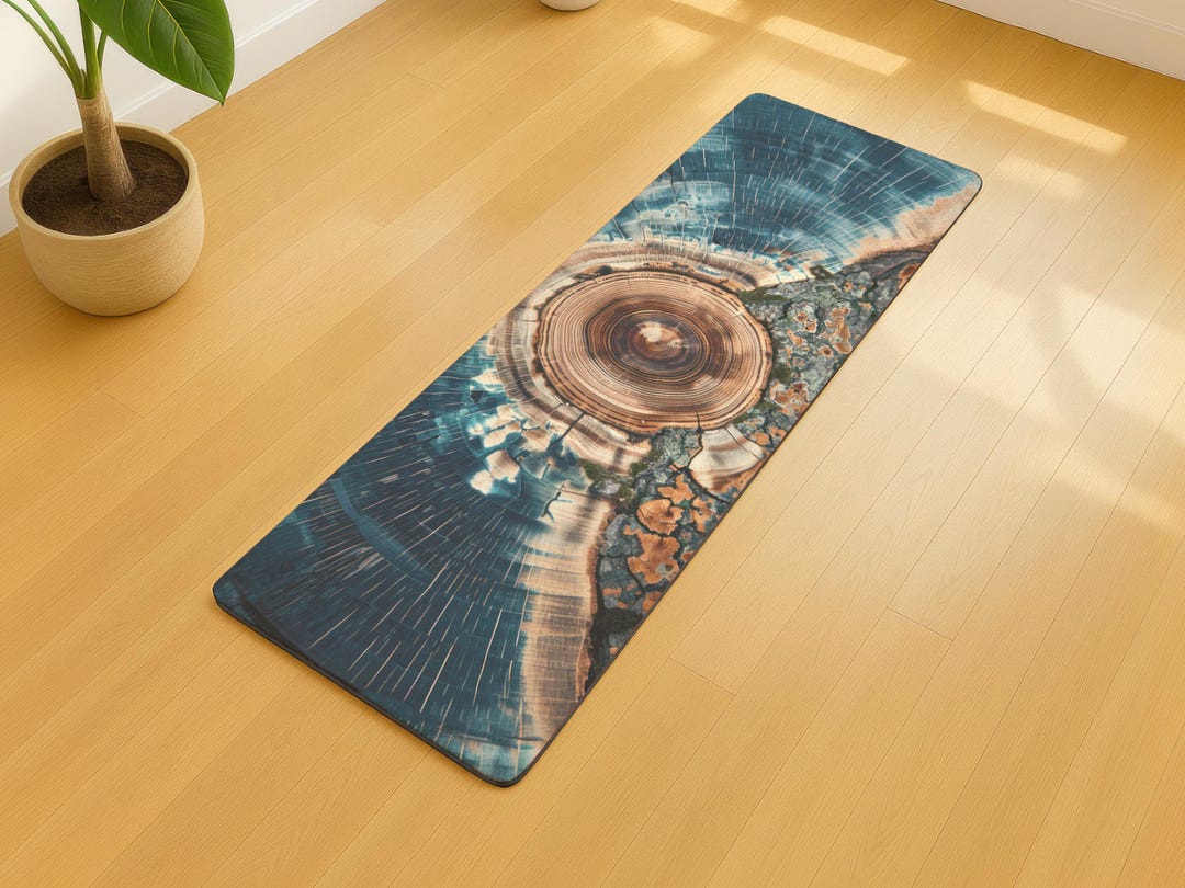 Peaceful Nature Yoga Mat, Balanced Design Exercise Mat, Tranquil ...