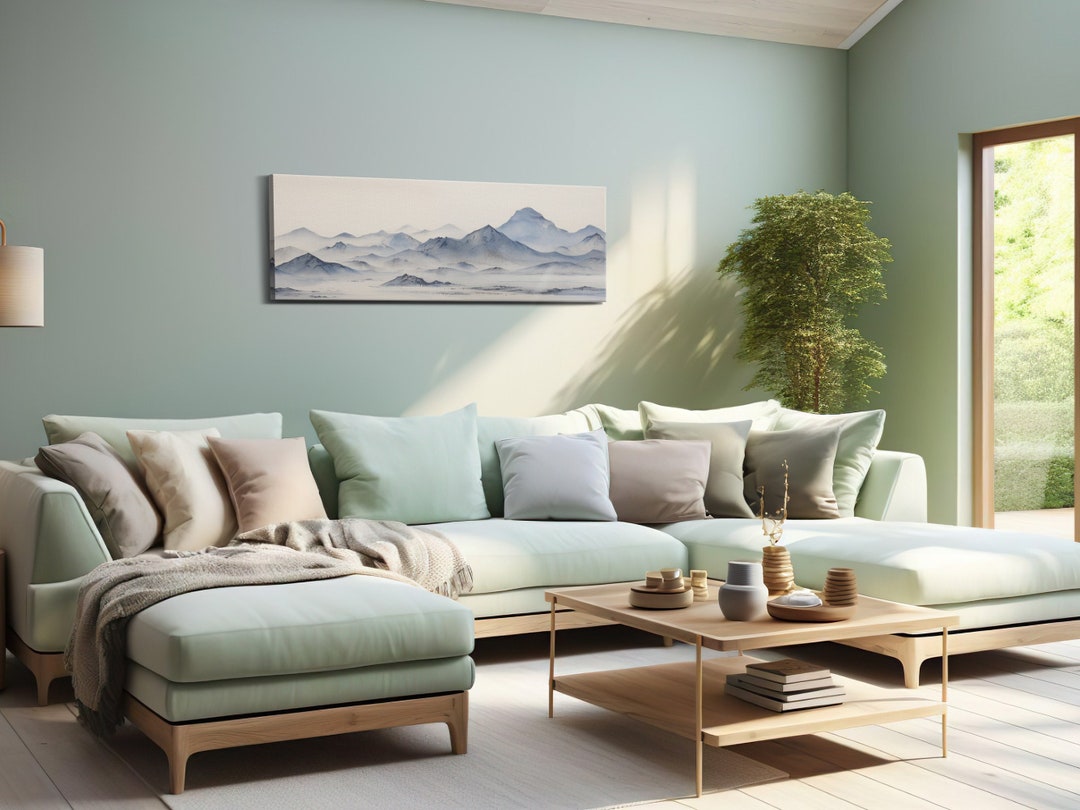 Japanese Canvas Painting Original Art on Canvas Minimalist Etsy