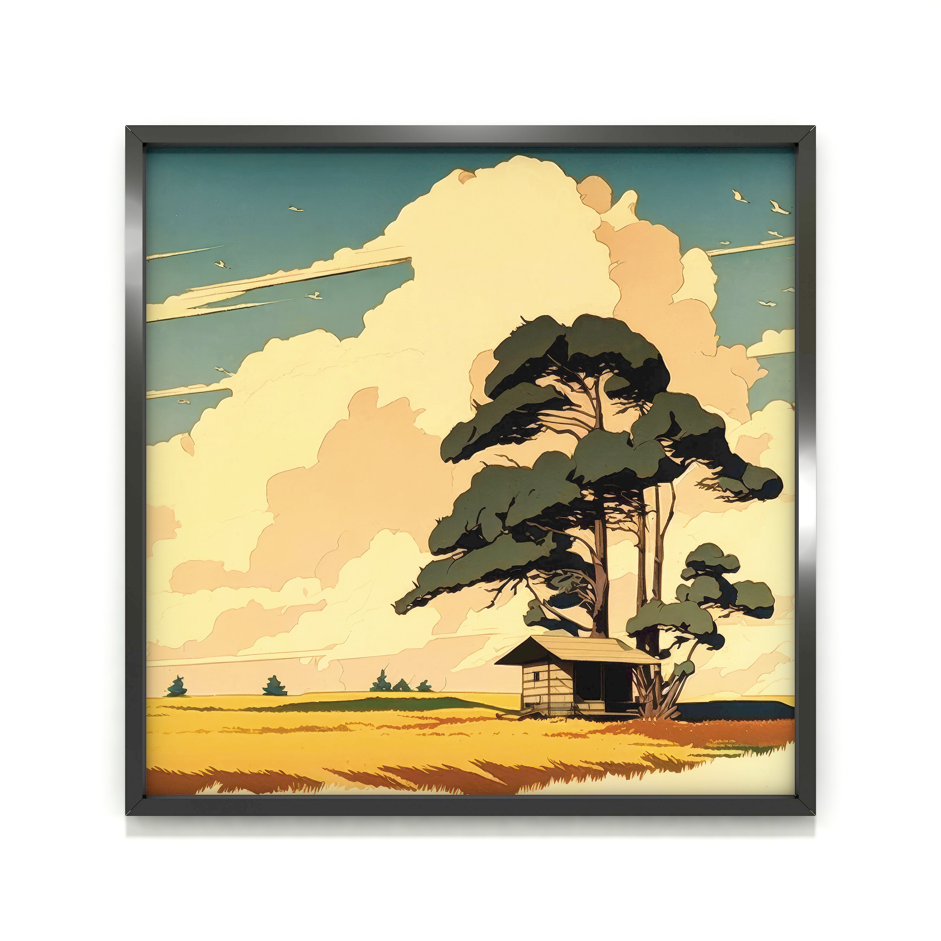 70s 80s Anime Landscape Art, Custom Anime Art, Anime Wall Art, Landscape Wall Art, Anime Scene