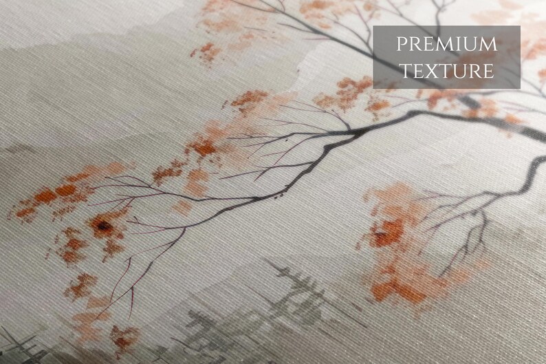 May include: A watercolour painting of a tree branch with delicate pink blossoms on a textured canvas background. The text "PREMIUM TEXTURE" is printed in the top right corner of the image.