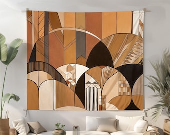 Bedroom Wall Tapestry, Living Room Boho Decor, Dorm Room Wall Hanging, Mid Century Modern Art for Entryway, Office Wall Decor, Apartment Art