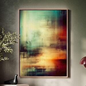 Framed Canvas Floral Abstract, Floater Canvas Wall Art, Original Art On Canvas, Botanical Art Piece, Flower Art Print, Nature Abstract Art
