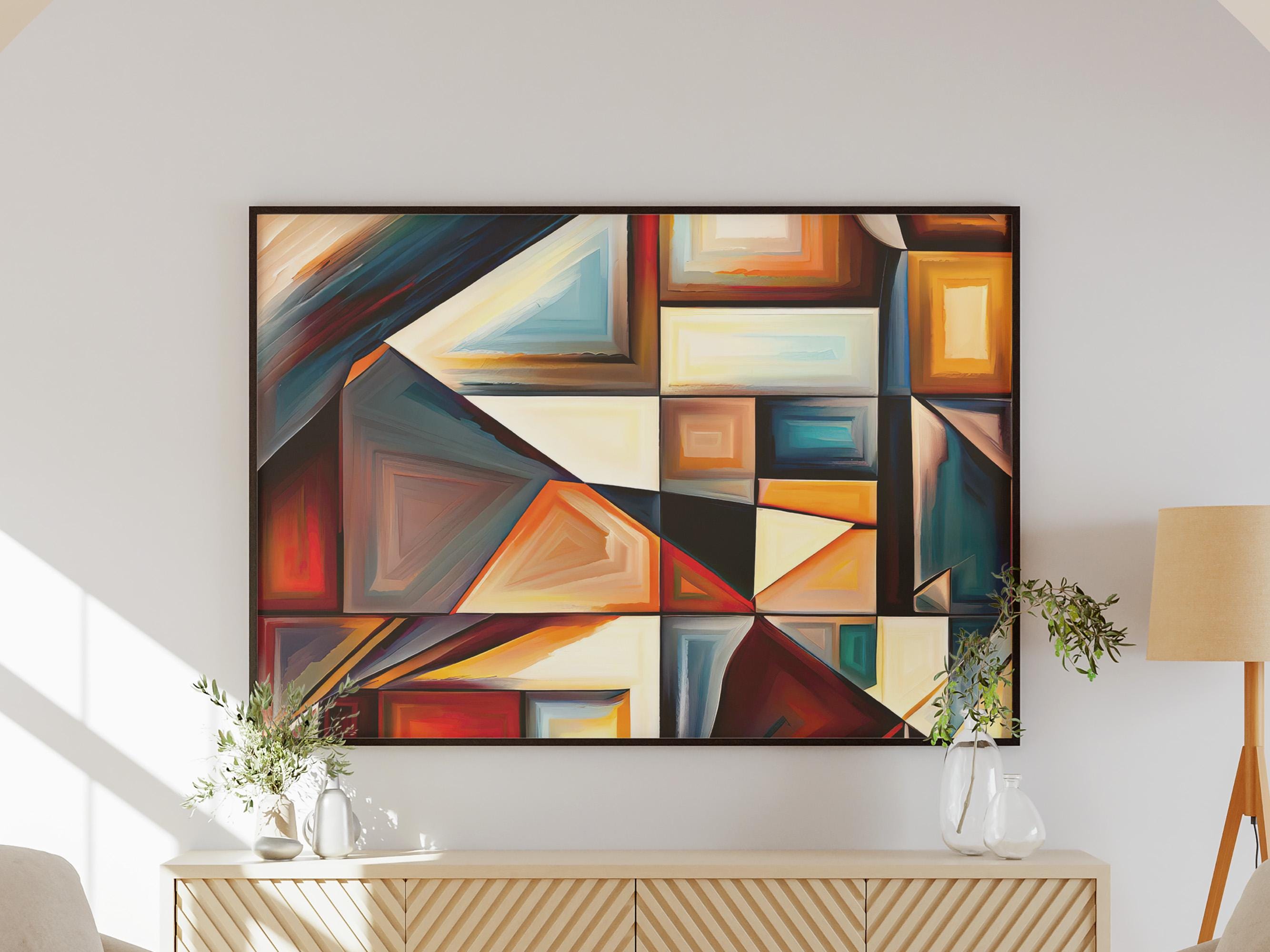 Geometric Abstract Art (AB202304-010-04GLUP) 20x25 cm / 8x10′′