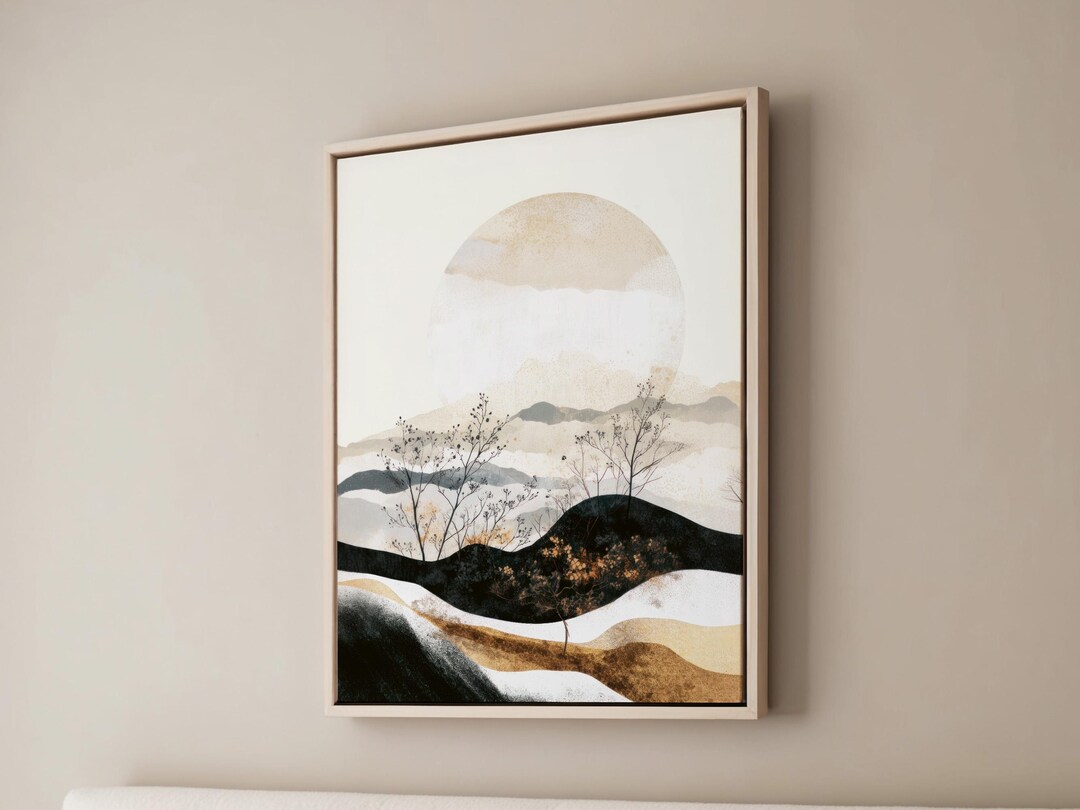 Photo inspiration: Ready To Hang Portrait Art Japandi Framed Canvas Easy Install Photo Inspiration