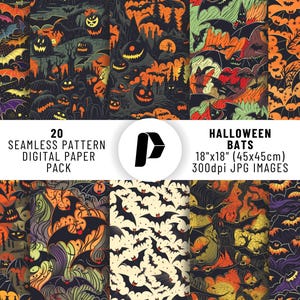 Halloween Digital Paper, Halloween Seamless Pattern, Halloween Scrapbook, Halloween Digital Bundle, Halloween Background, Halloween Prints