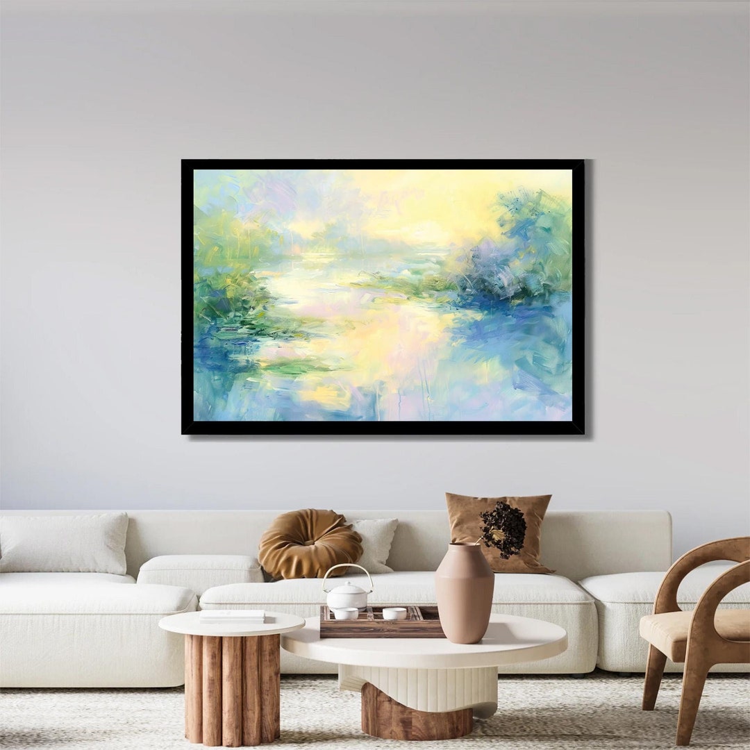 Soft Inting Calming Pastel Art, Original Art on Matte, Soft Painting Wall Art ...