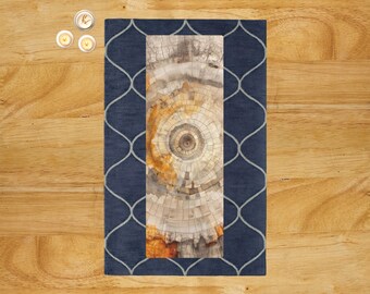 Meditation Corner Yoga Mat, Studio Practice Exercise Mat, Home Fitness Workout Mat, Geometric Earthy Design, Mindful Movement, Yoga Accessor